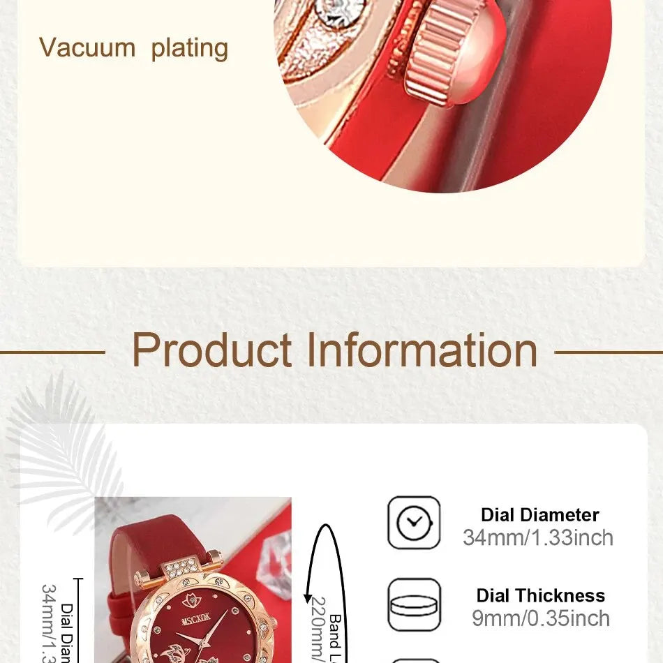 Fashion Women Watches Glasses Wallet Set Casual Leather Belt Quartz Wristwatches Ladies Tassel Pendant Wallet Montre Femme